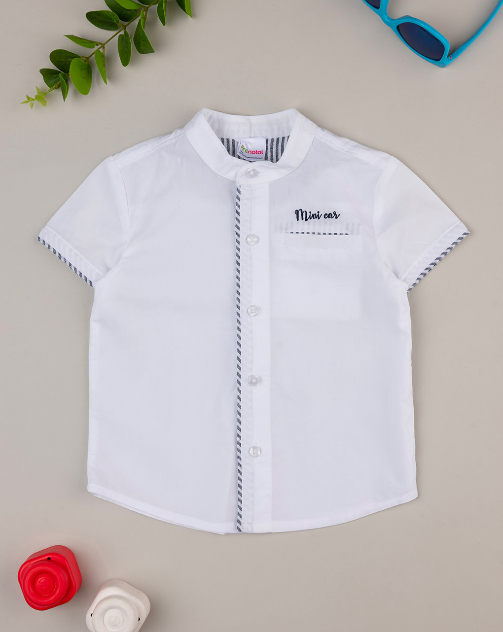 Camicia popeline bimbo bianca - Prénatal