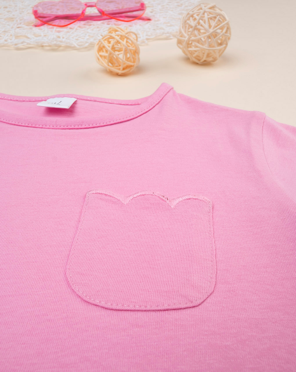 T-shirt mezza manica rosa bambina - Prénatal