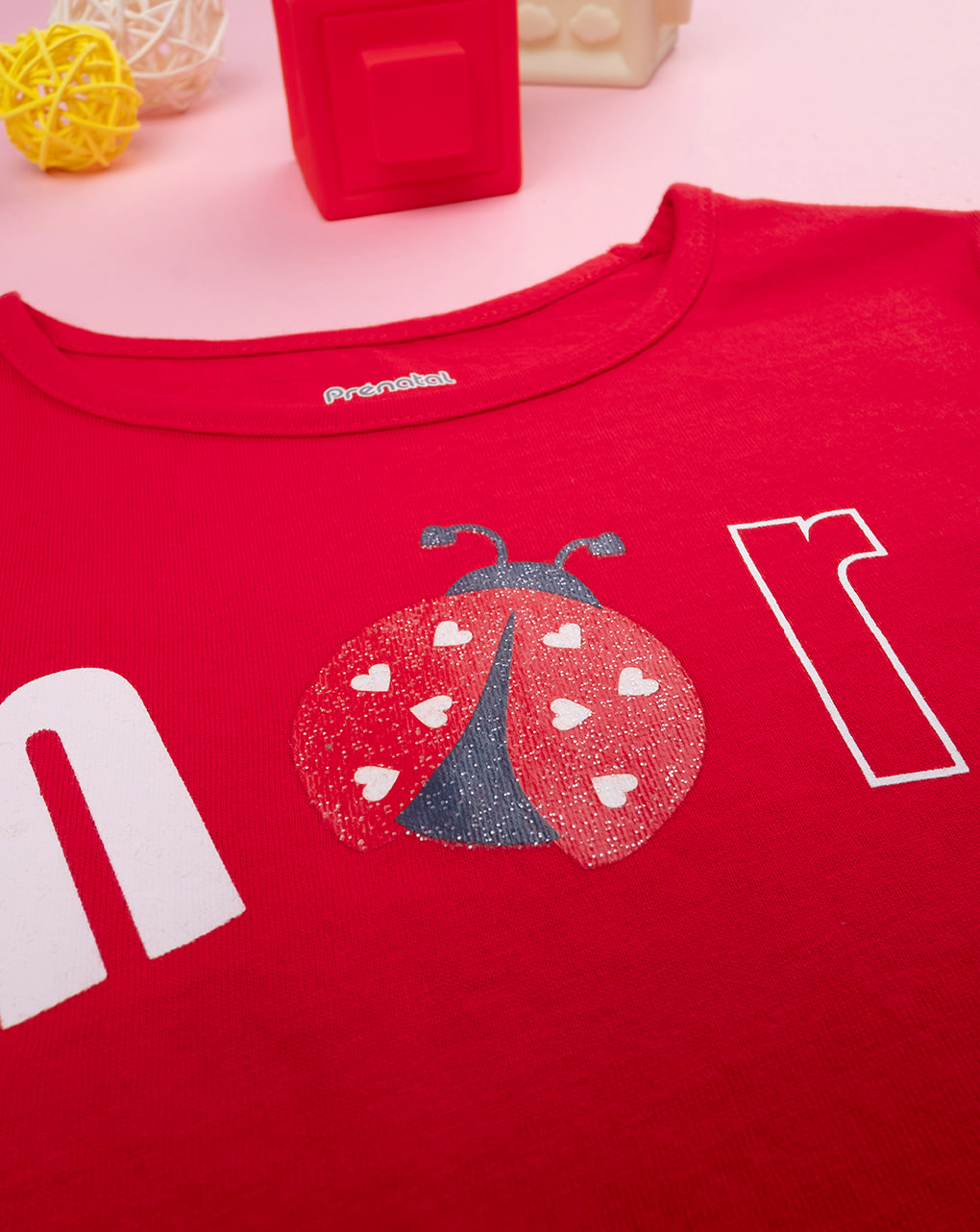 T-shirt rossa bambina con stampa - Prénatal