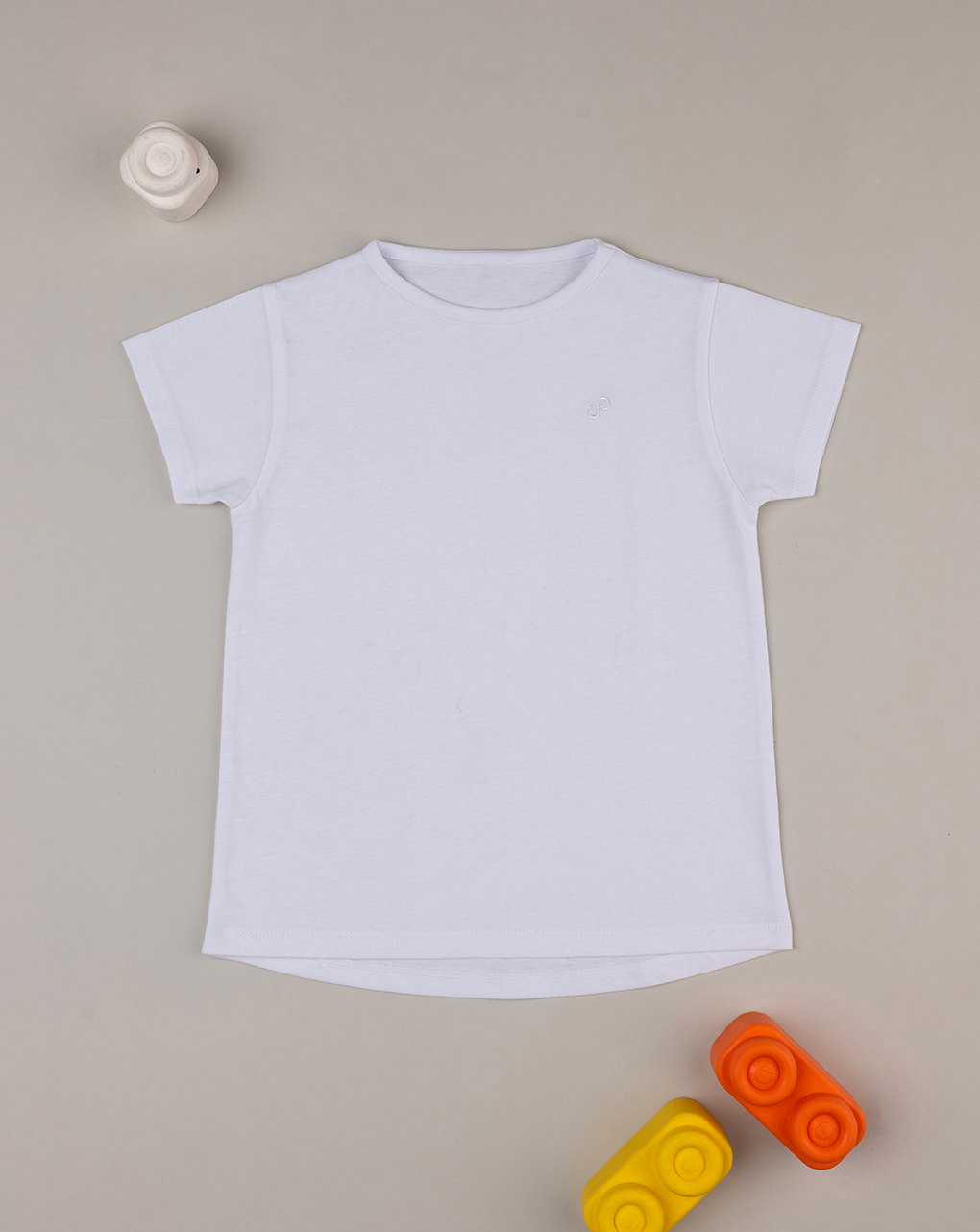 T-shirt bianca basica bambina