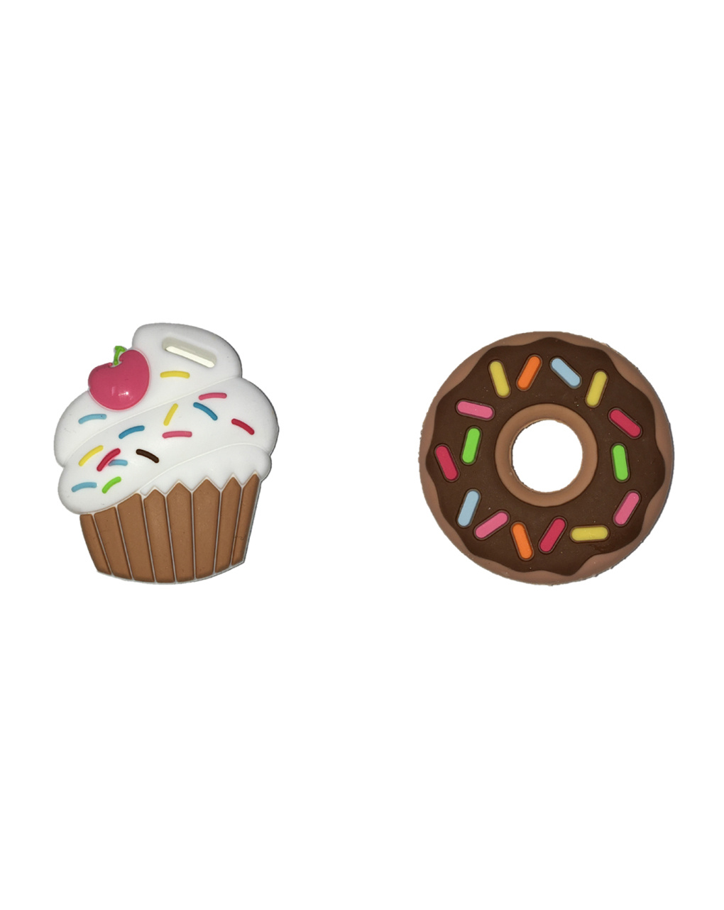 Set giocattoli dentizione - mini cupcake + mini donut  +3m  - silly chews