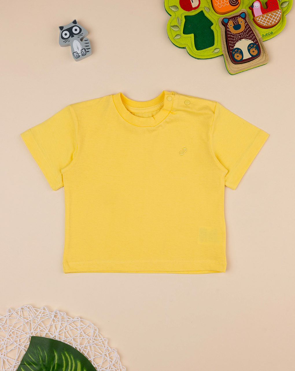 T-shirt maniche corte gialla bimbo