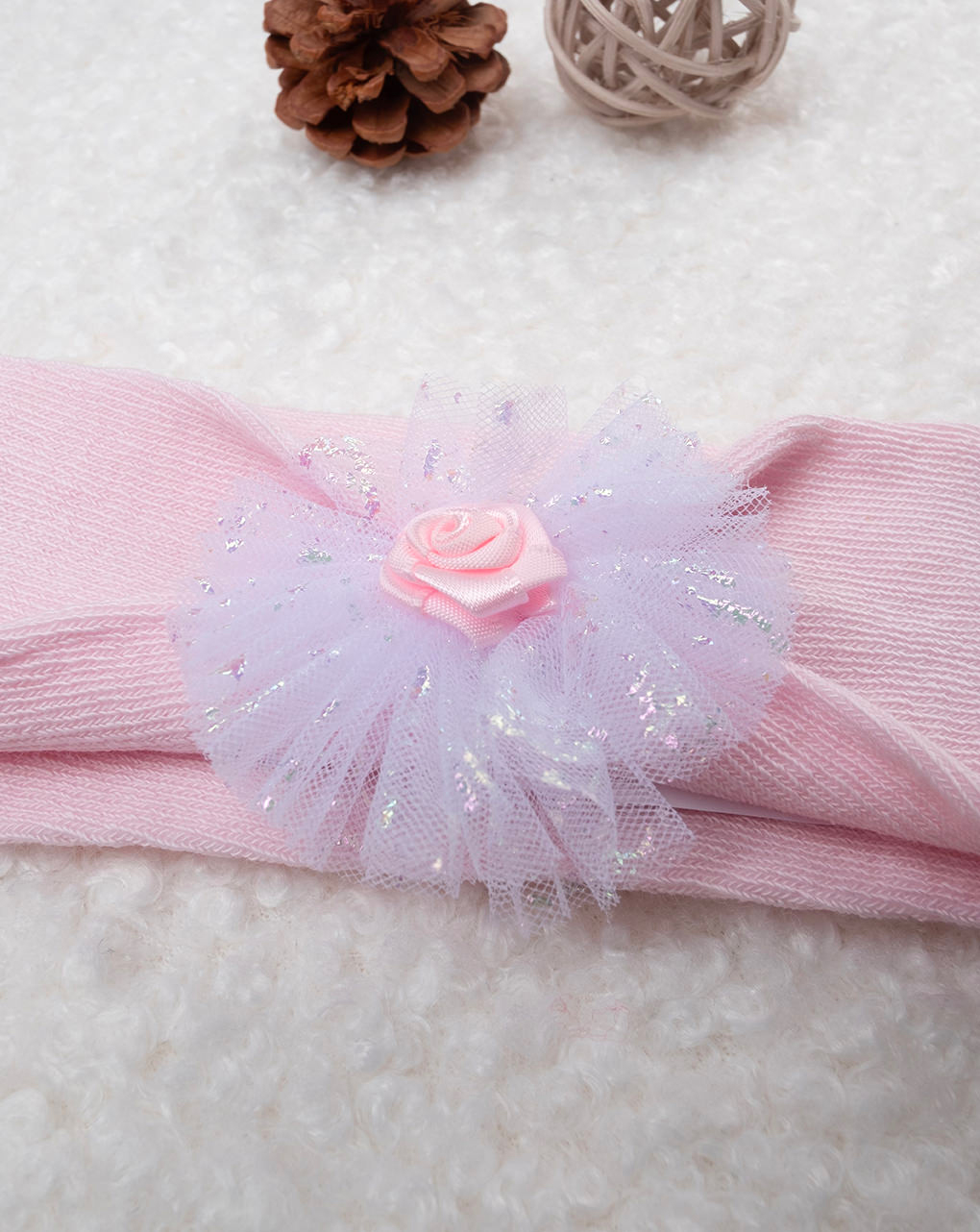 Fascia rosa per capelli neonata - Prénatal
