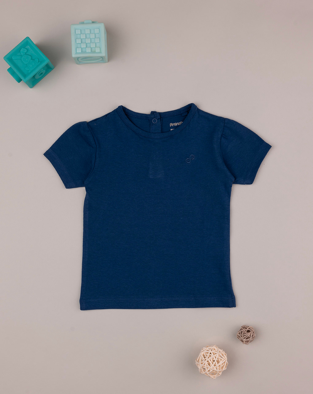 T-shirt blu maniche corte bimba