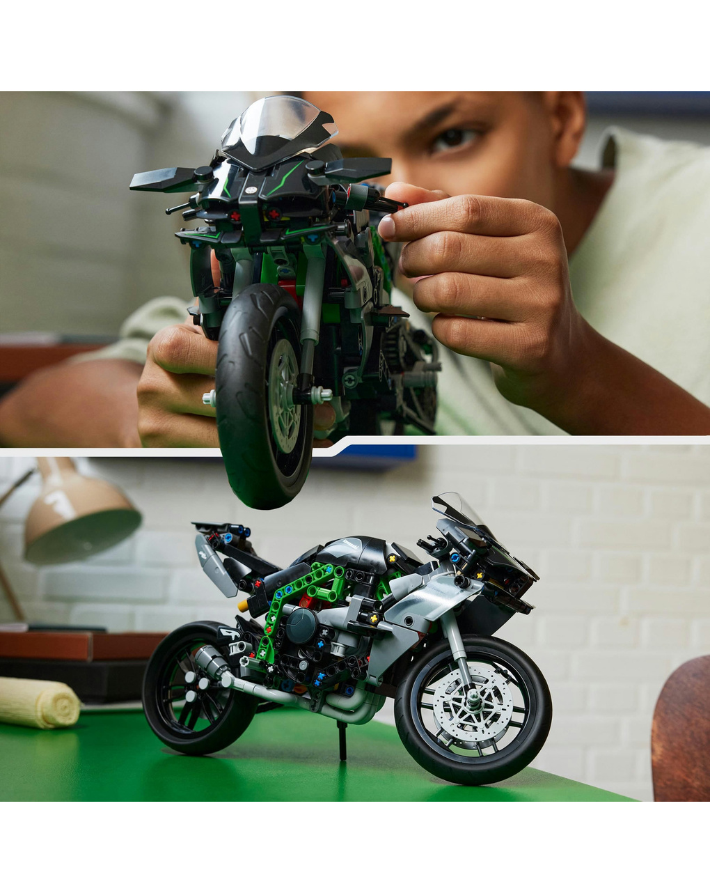 Motocicletta kawasaki ninja h2r - 42170 - lego technic