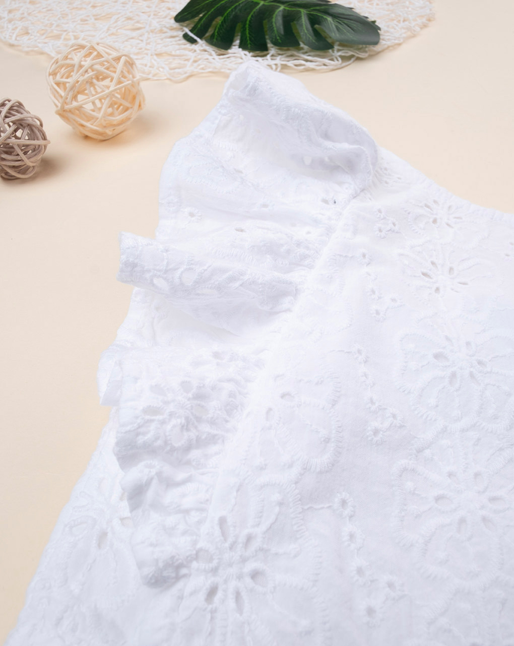 Camicia bimba sangallo bianca - Prénatal