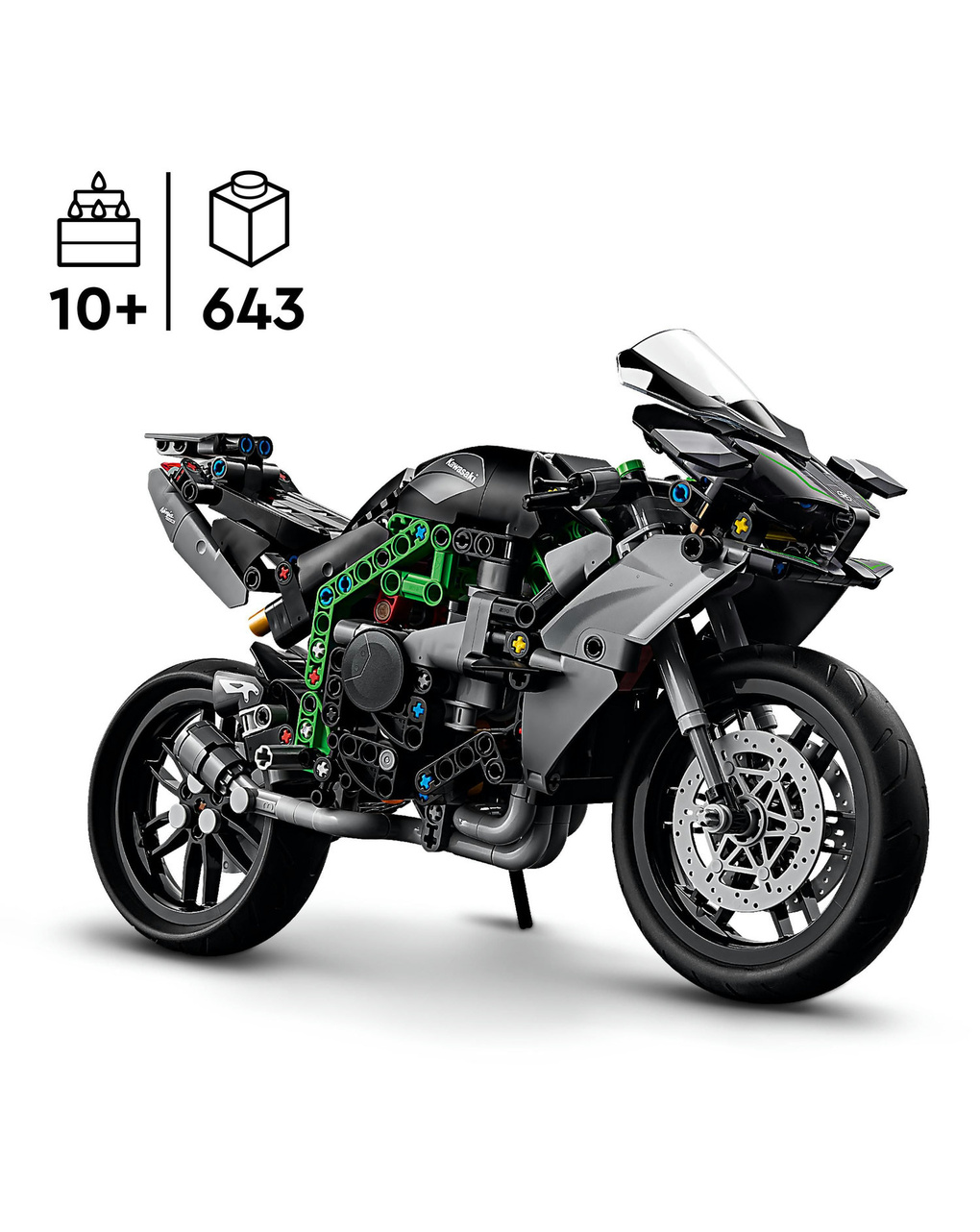 Motocicletta kawasaki ninja h2r - 42170 - lego technic - LEGO