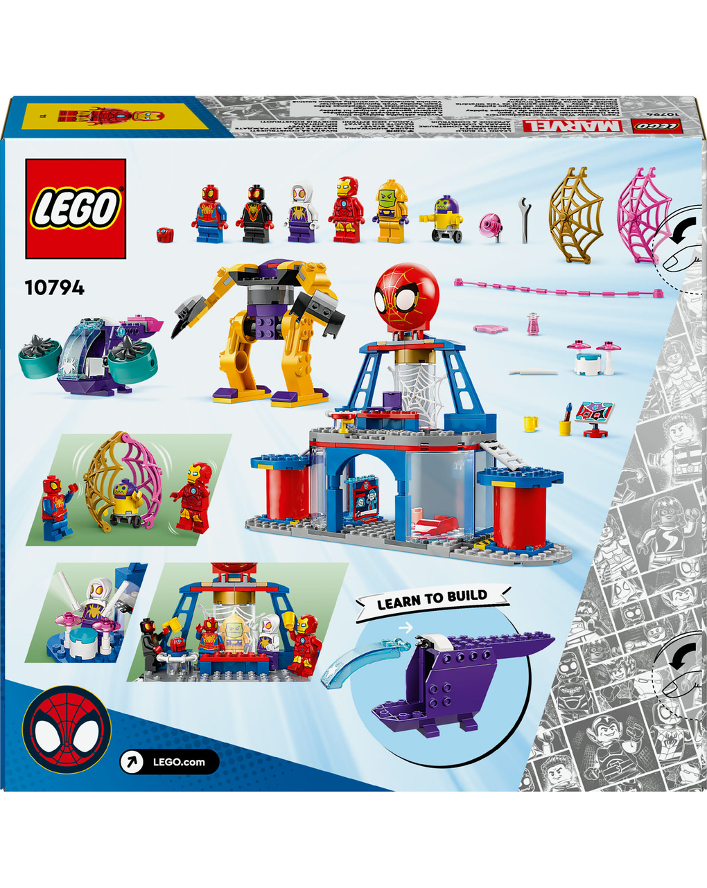Lego spidey e i suoi fantastici amici quartier generale di team spidey - 10794 - lego