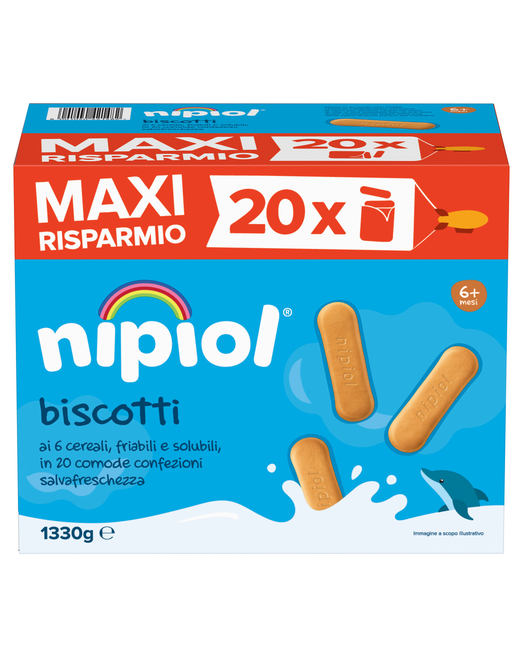 Biscotti ai 6 cereali special pack 1330gr - nipiol - Nipiol