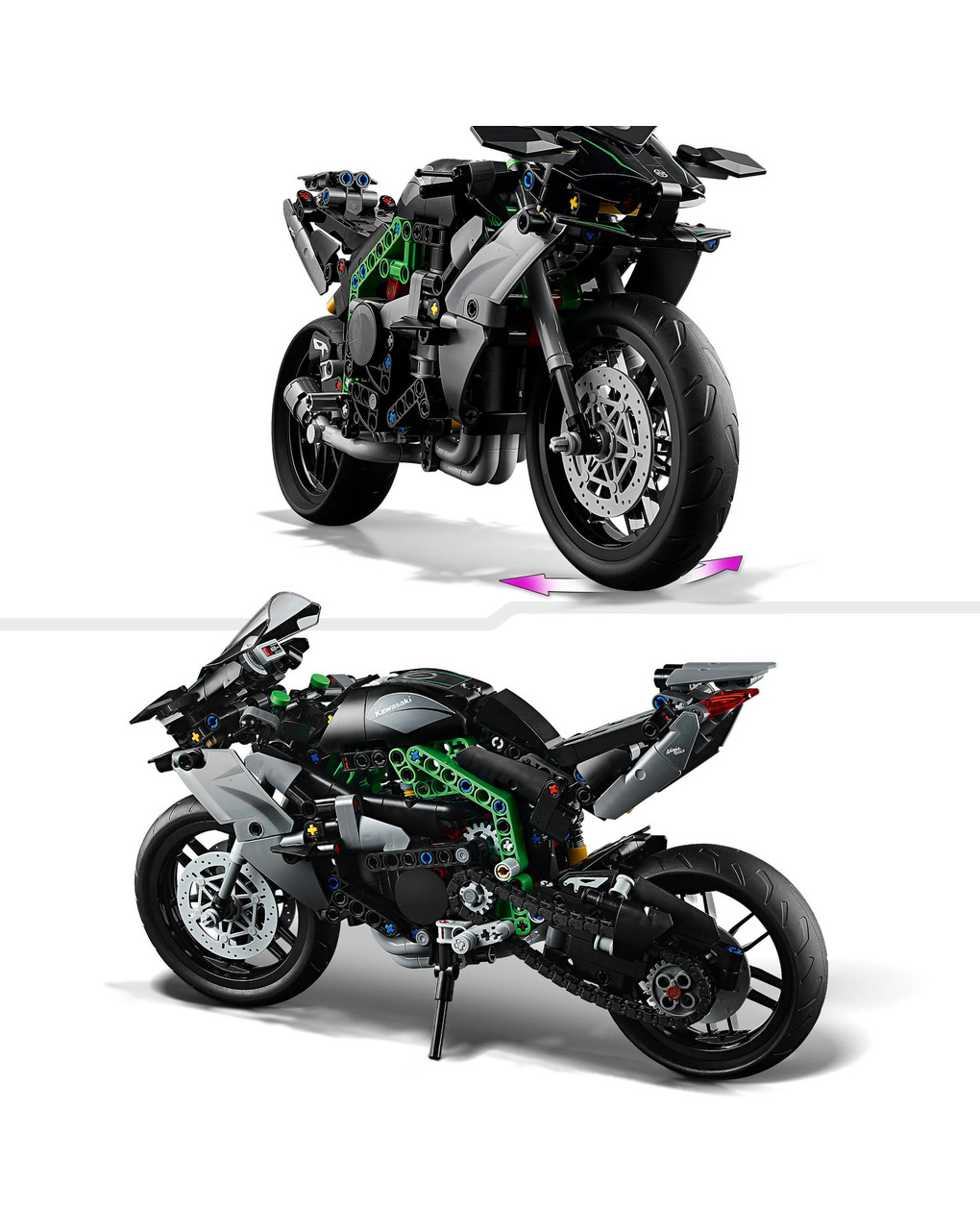 Motocicletta kawasaki ninja h2r - 42170 - lego technic