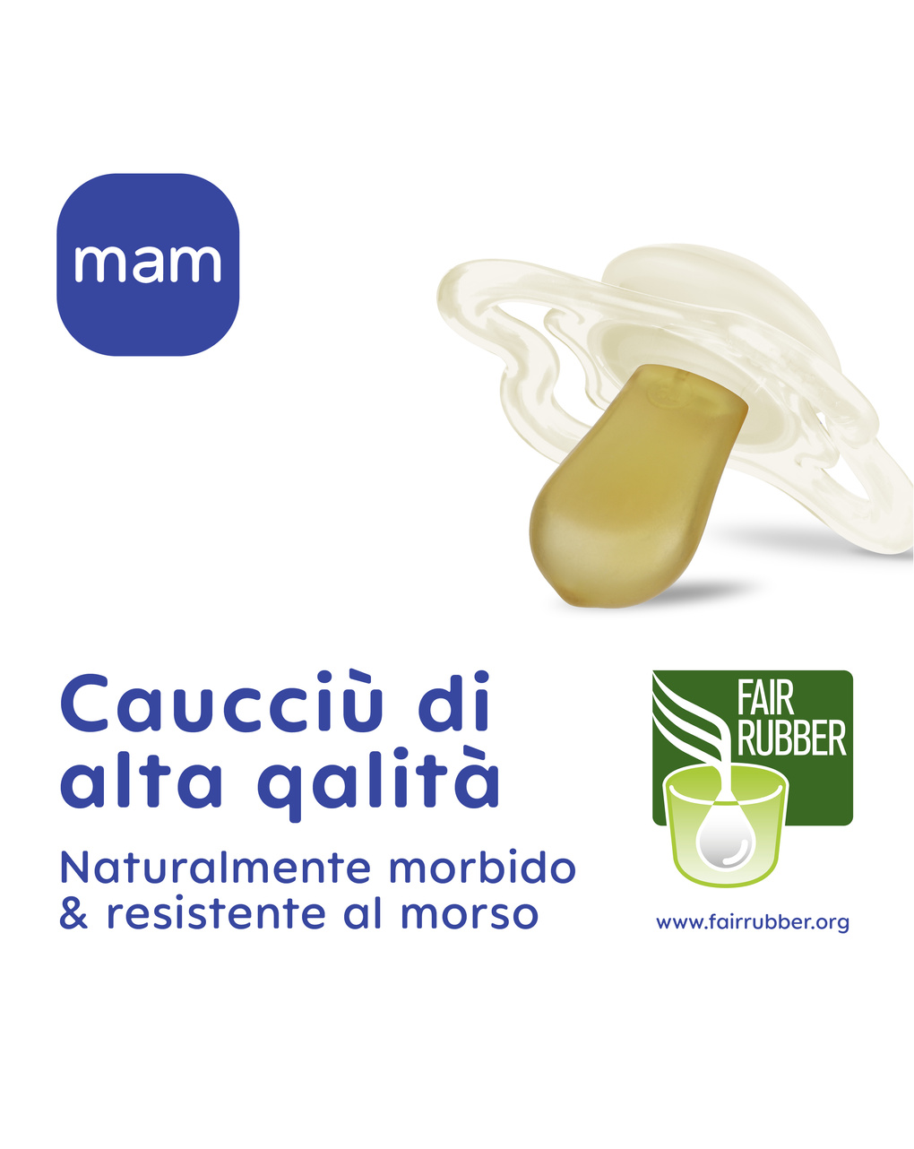 Succhietti original start  0-2m caucciù bio-circolare conf. doppia verde/beige - mam - Mam