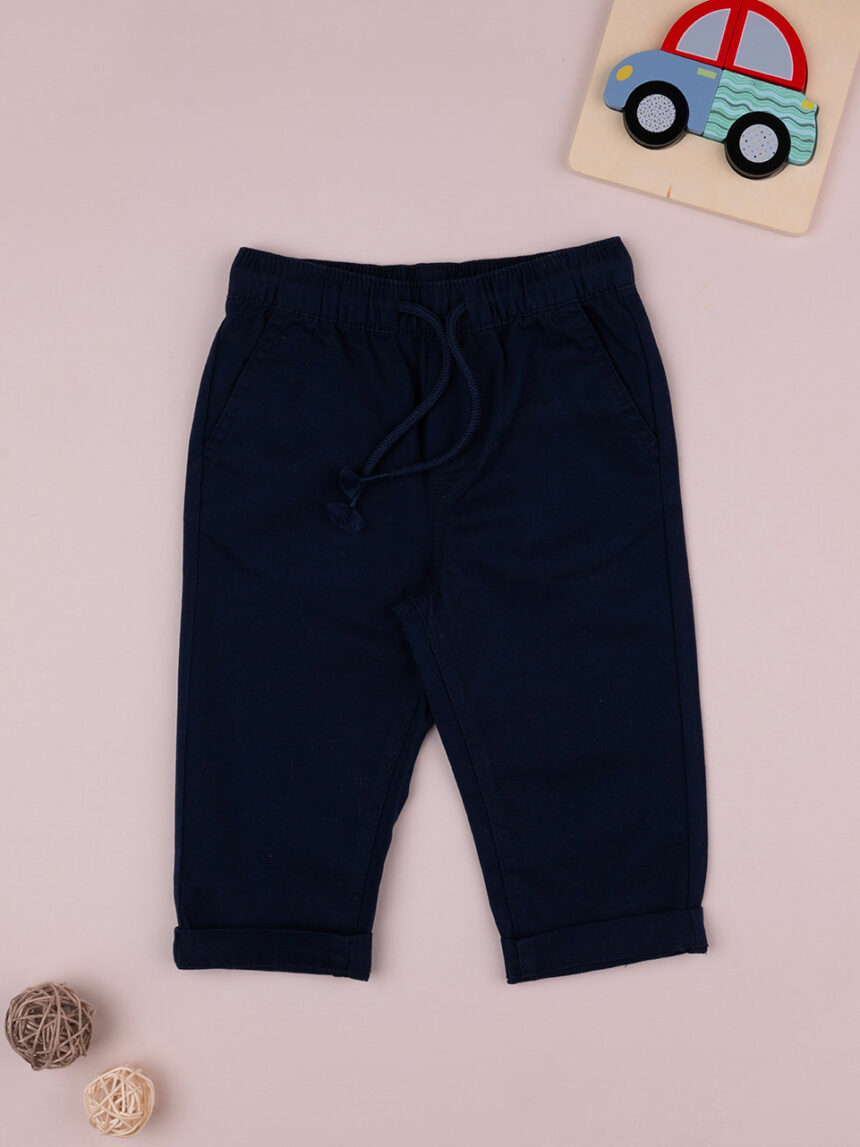 Pantalone blu bimbo in twill - Prénatal