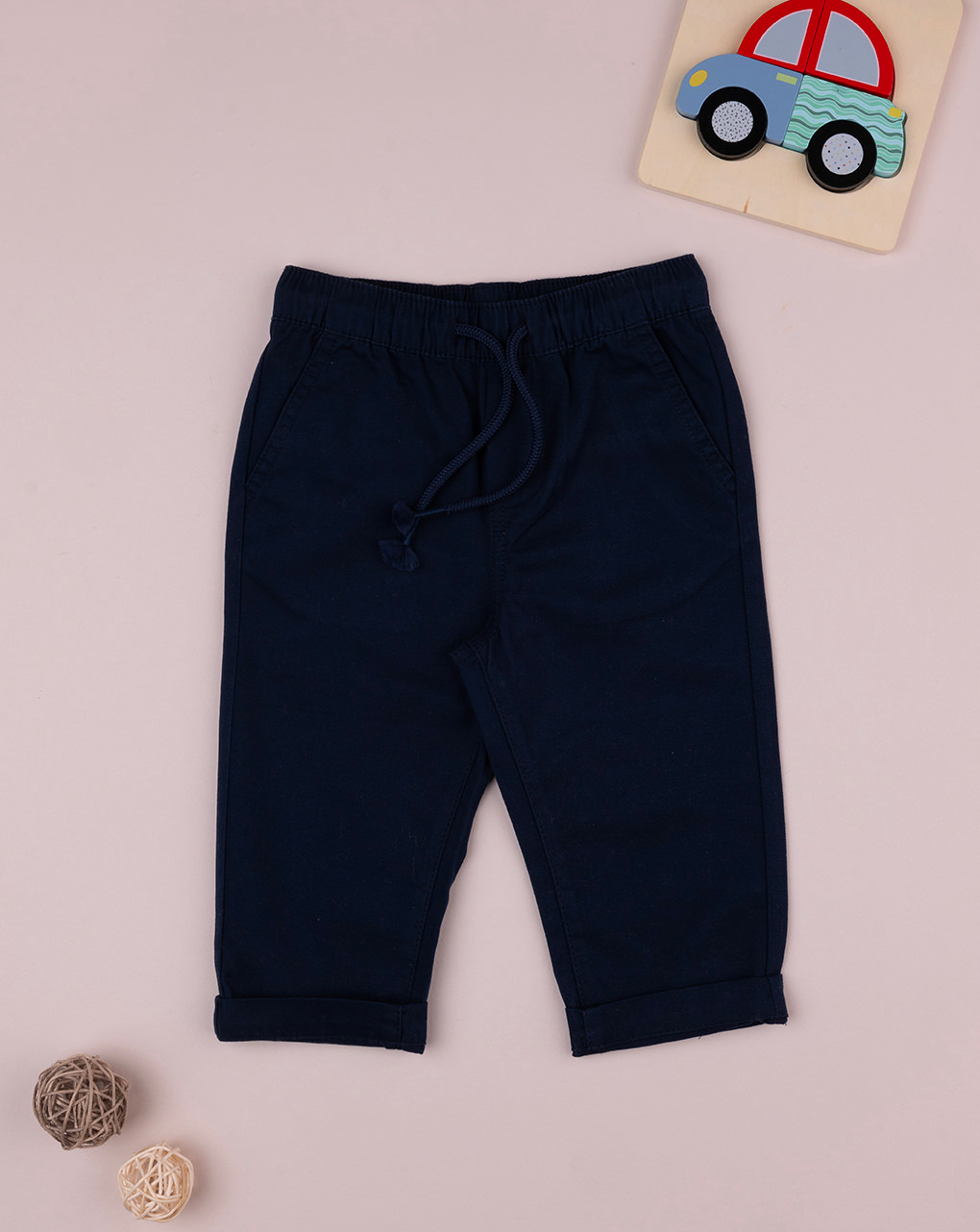 Pantalone blu bimbo in twill - Prénatal