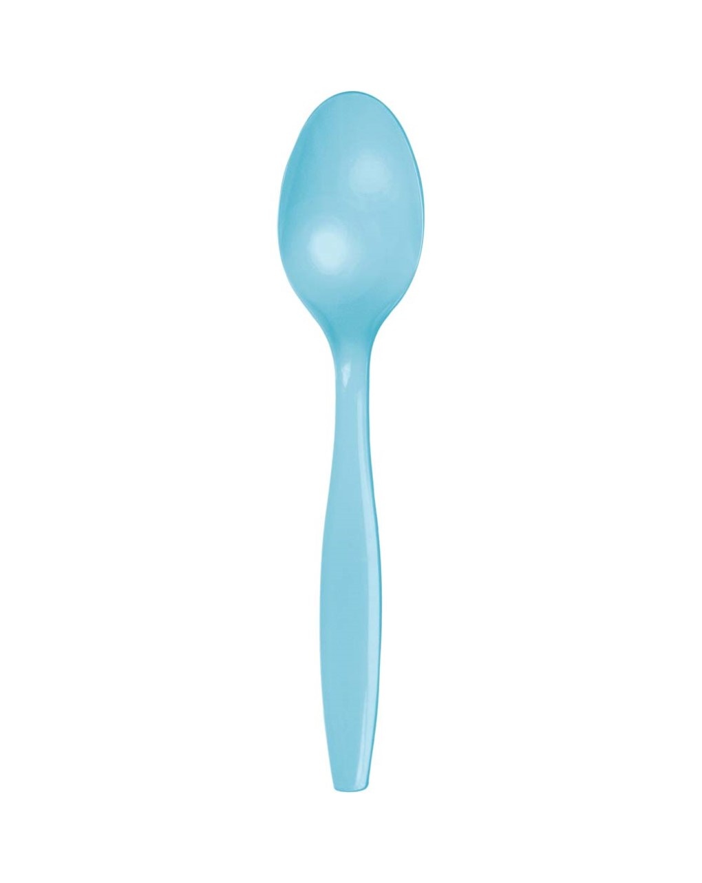 Cucchiaio plastica h. 15,5 cm -  24 pezzi - azzurro pastello