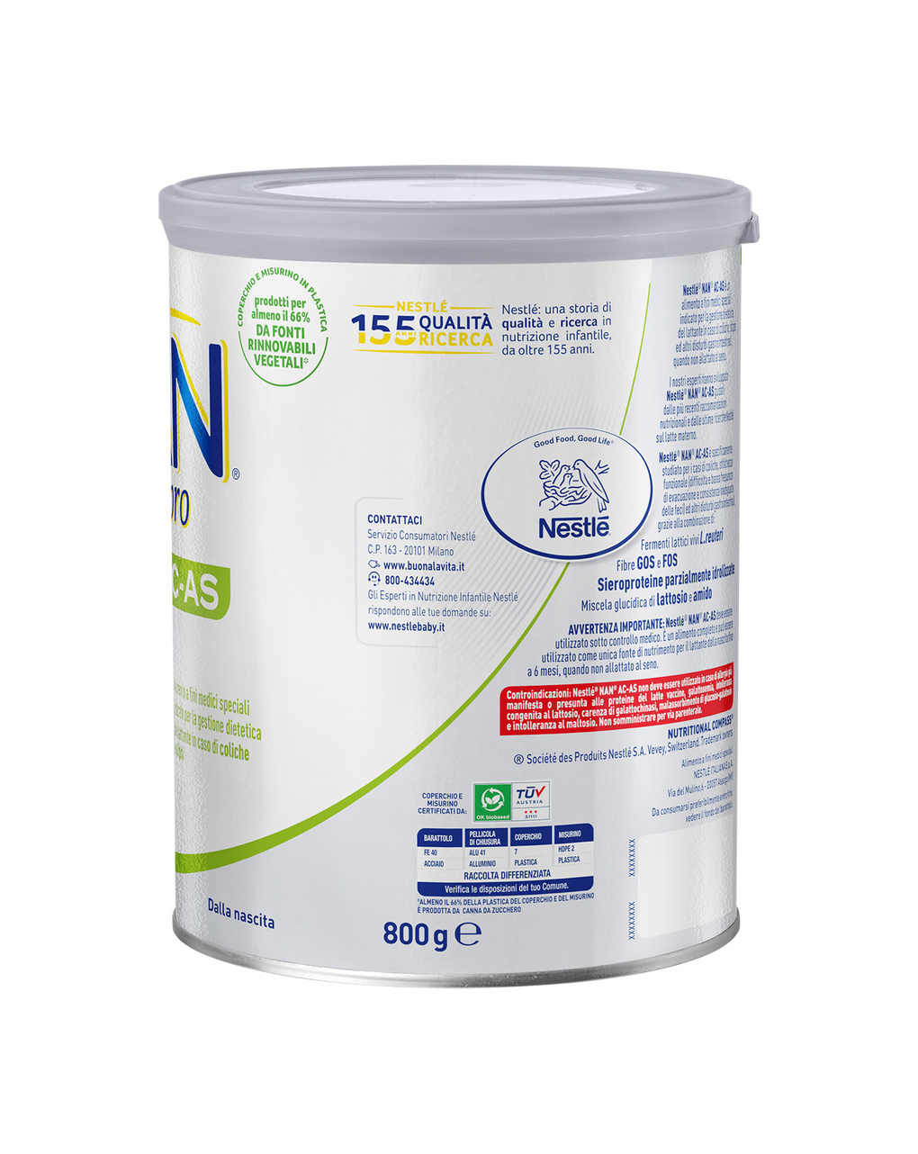 Latte in polvere nan expert pro ac-as | 800 gr - nestlé