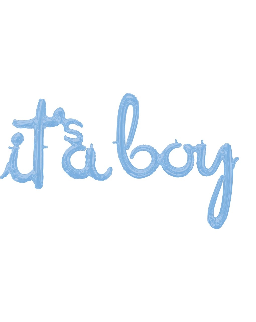 Pallone scritta - it's a boy - blu pastello ad aria