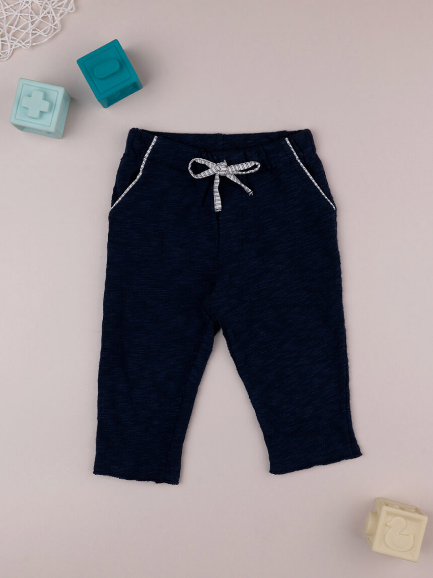Pantaloni in maglia bimbo blu - Prénatal