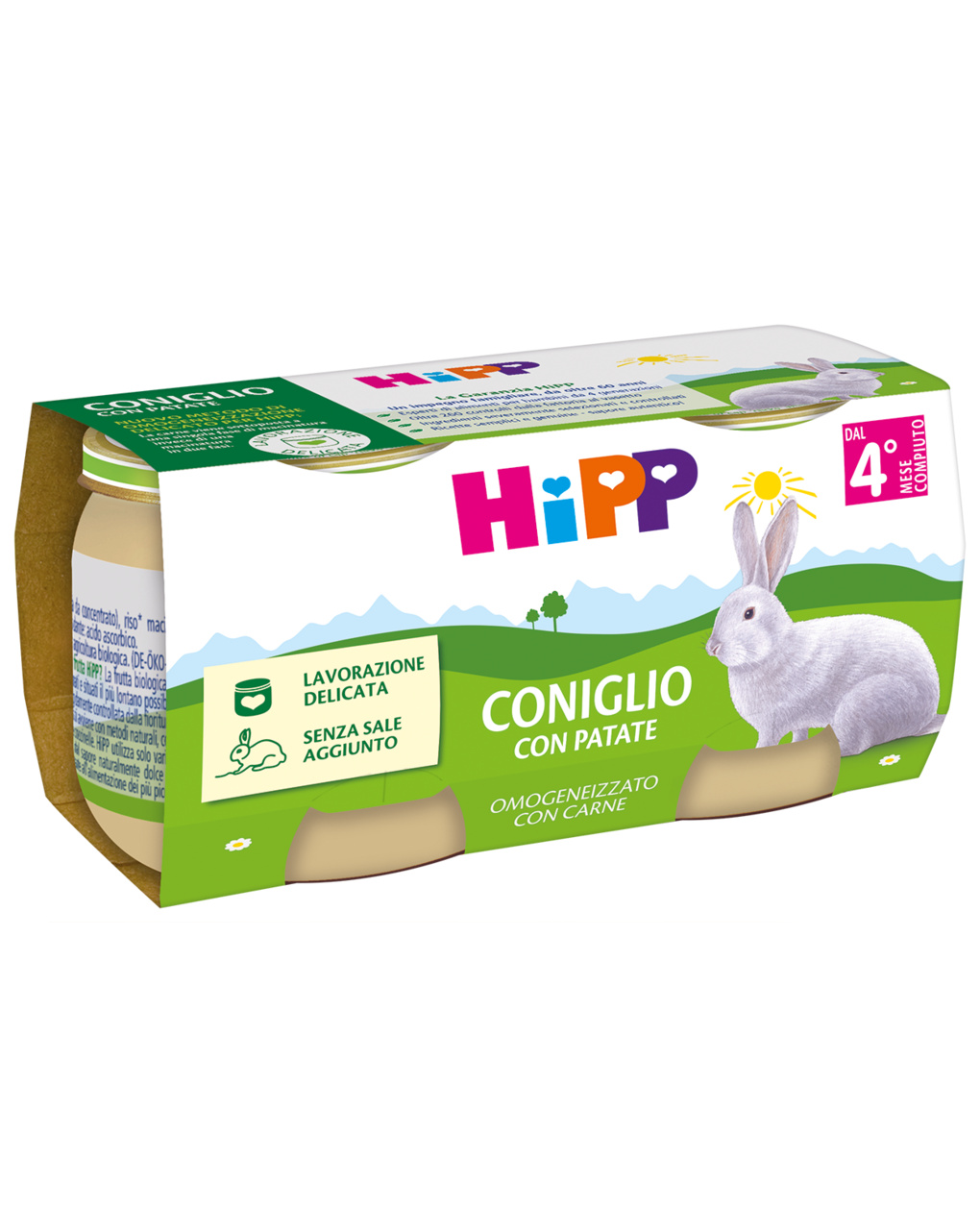 Omogeneizzato coniglio con patate 2x80g - hipp