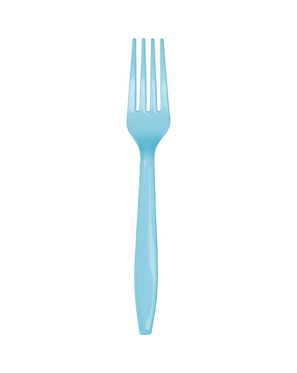 Forchetta plastica h. 18 cm  24 pezzi - azzurro pastello