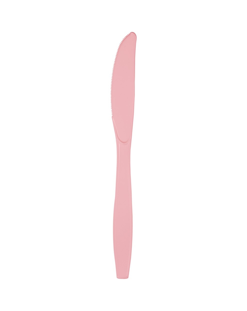 Coltello plastica h.17 cm -  24 pezzi - rosa pastello - Bigiemme