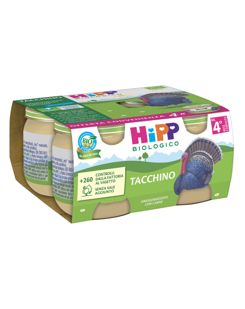 Omogeneizzato tacchino 4x80g - hipp