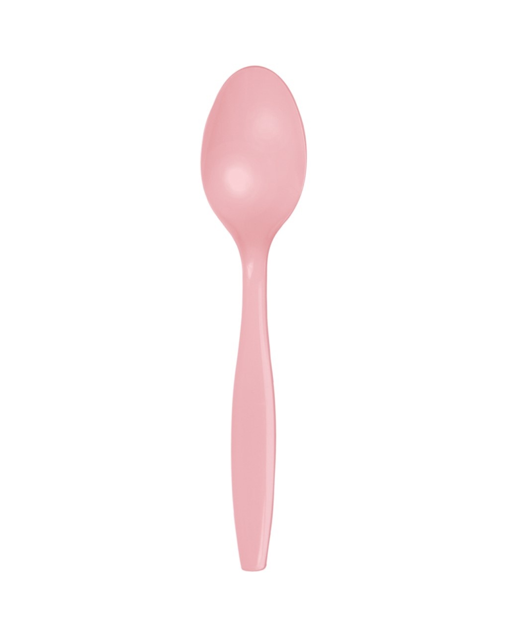 Cucchiaio plastica h. 15,5 cm - 24 pezzi - rosa pastello