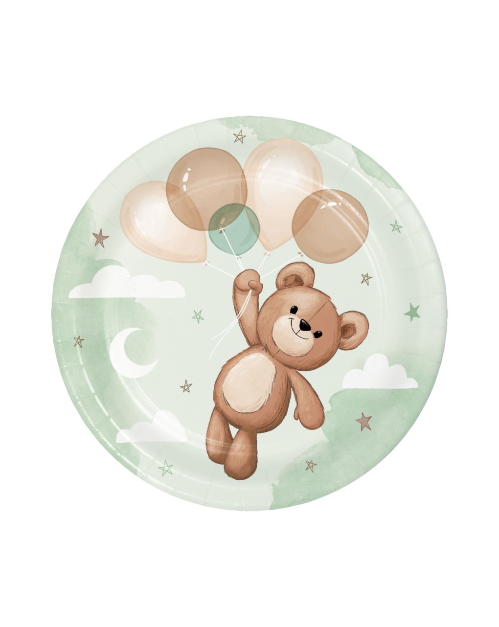 Procos - Piatti Di Carta 20 Cm Sparkling Balloons | Festa Compleanno 8 Pezzi Multicolore PR88148