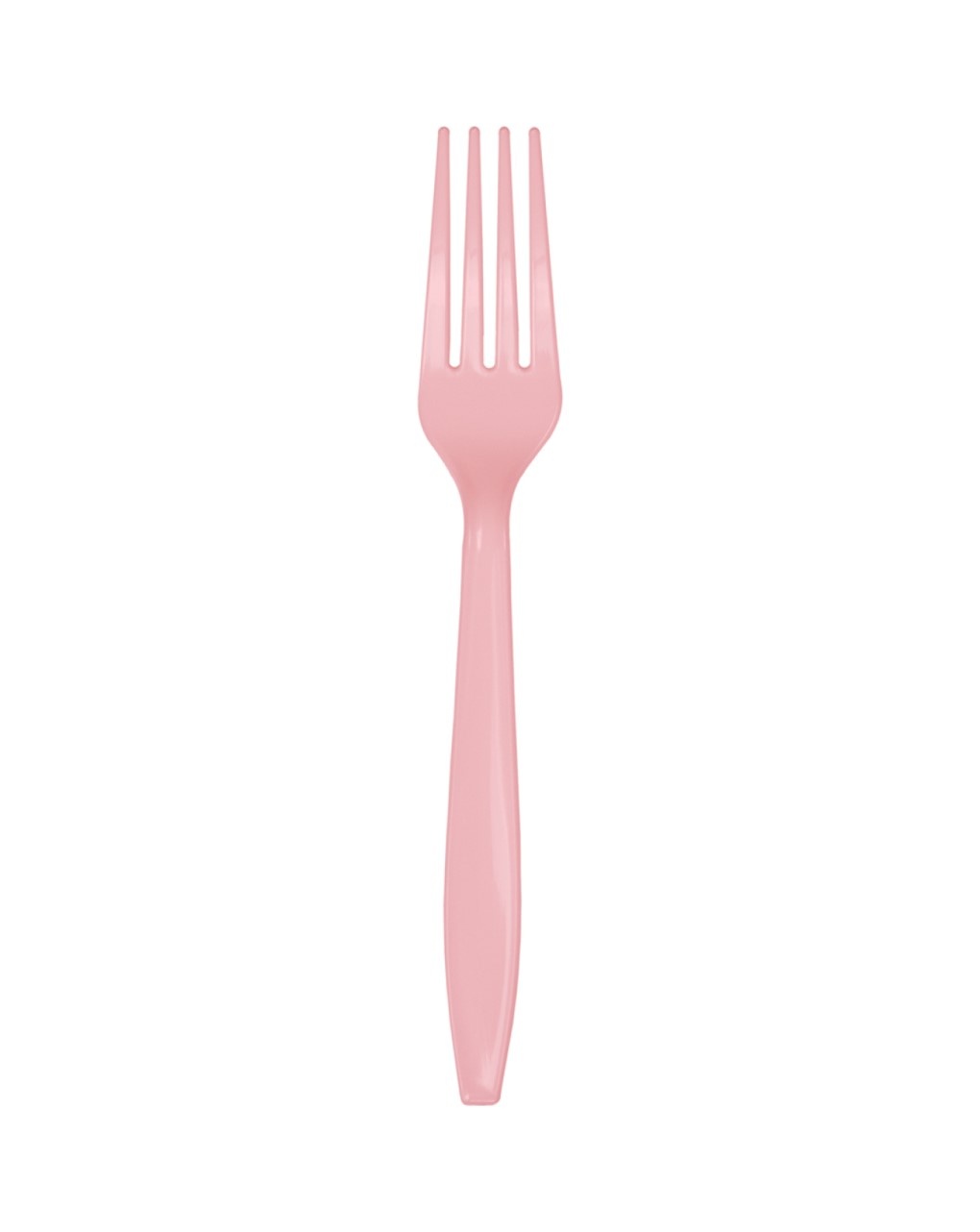 Forchetta plastica h. 18 cm - 24 pezzi  - rosa pastello - Bigiemme