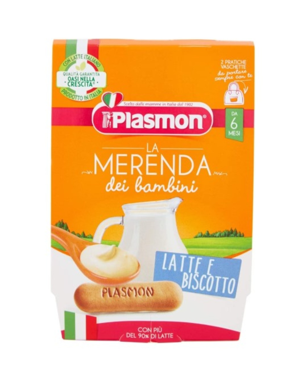 Plasmon – merenda latte biscotto – 2x120g - Plasmon