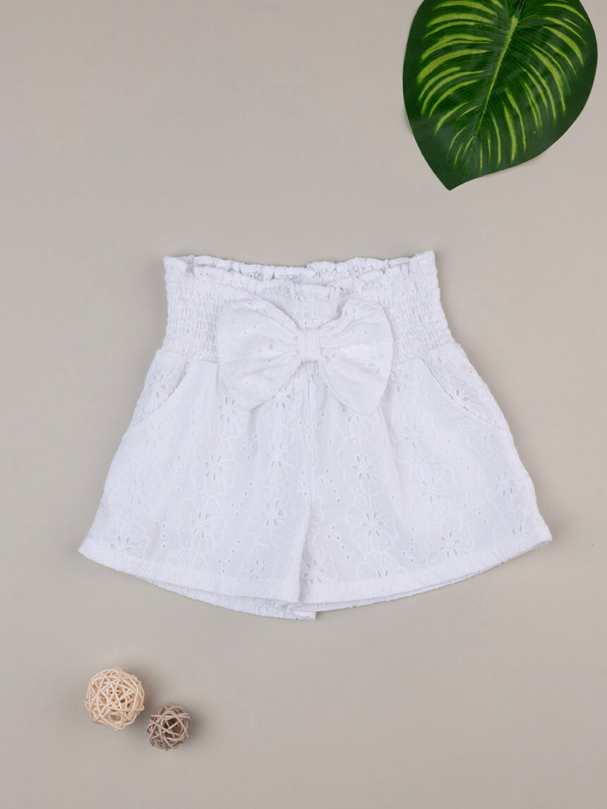 Shorts sangallo bianco bambina - Prénatal