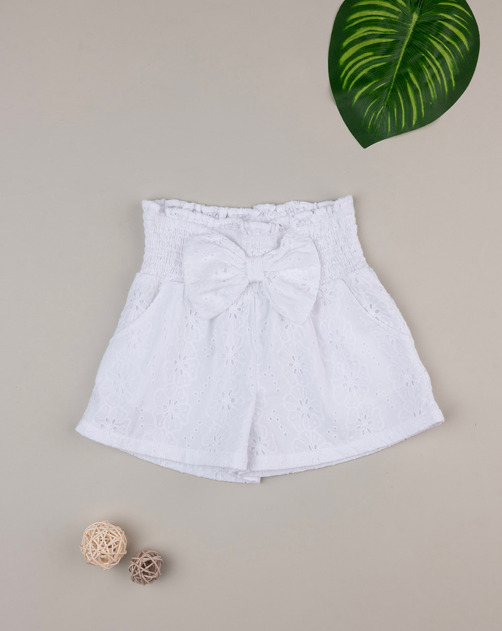 Shorts sangallo bianco bambina - Prénatal