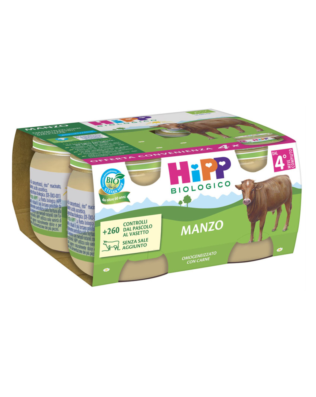 Omogeneizzato manzo 4x80g - hipp