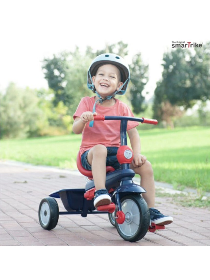 Triciclo 4 in 1 vanilla rosso e navy - smart trike - Baby Smile Original, SMART TRIKE