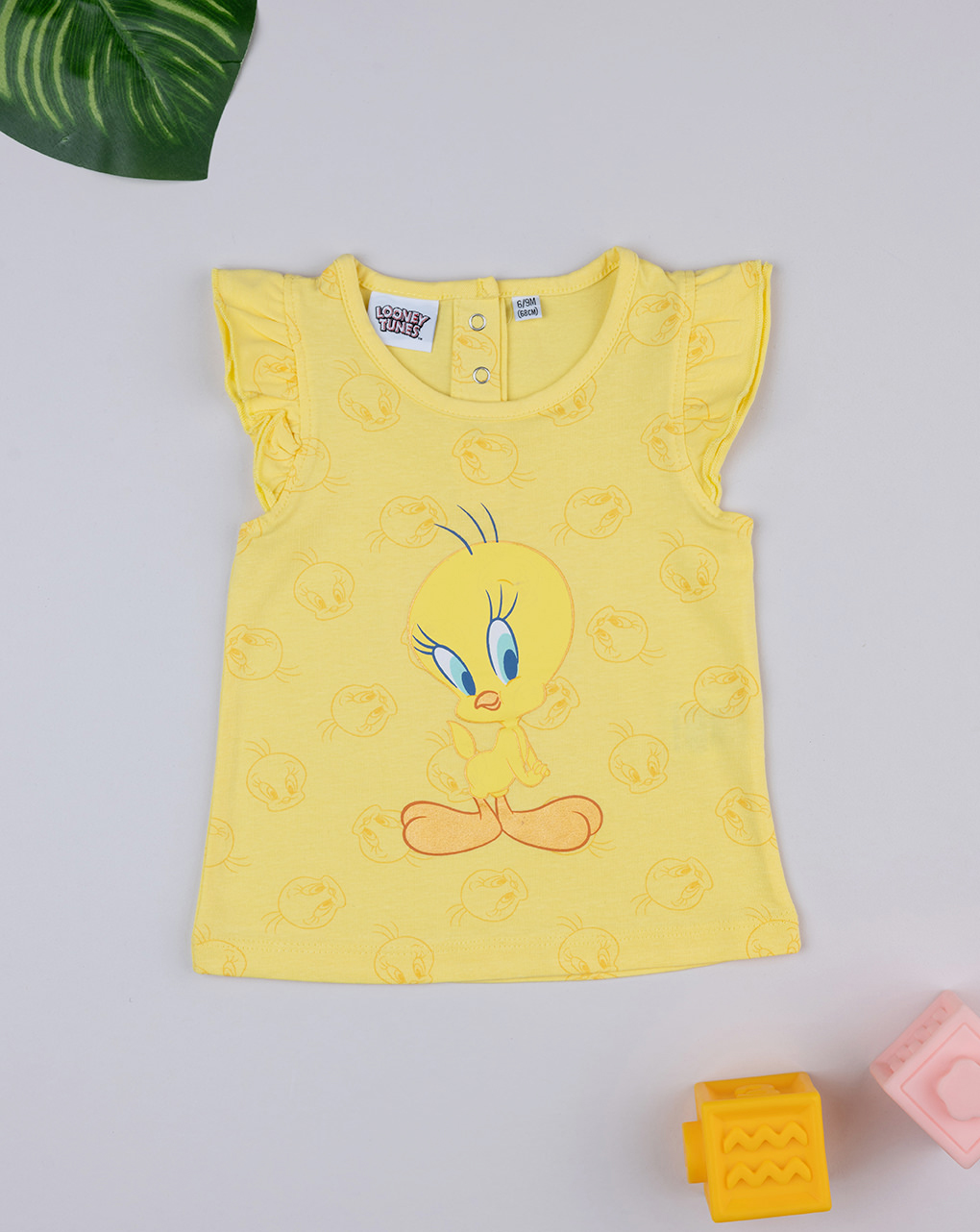 T-shirt gialla bimba "titty"