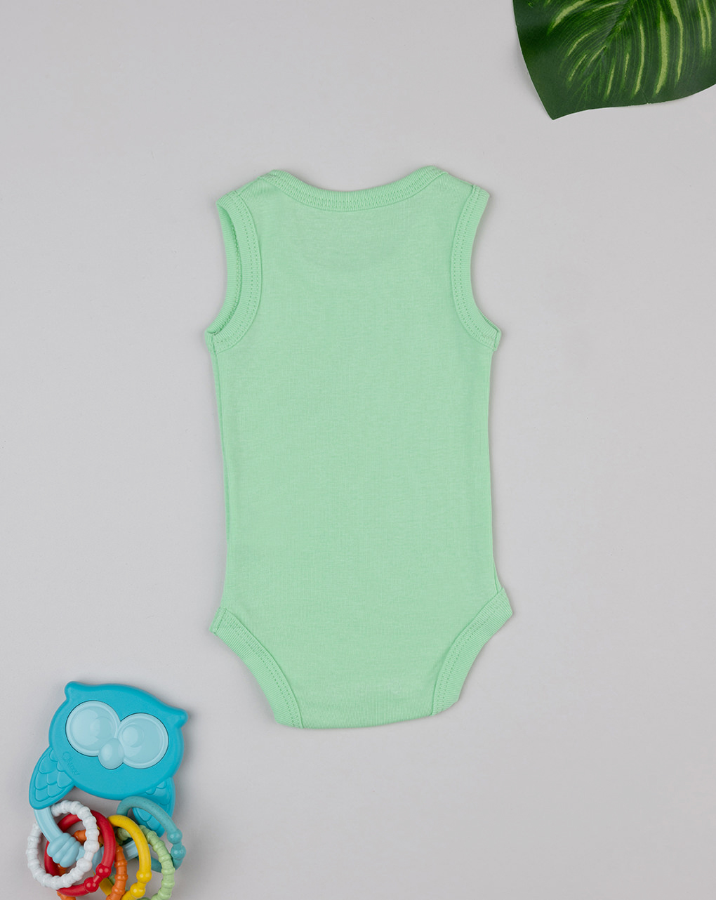 Body verde neonato con stampa