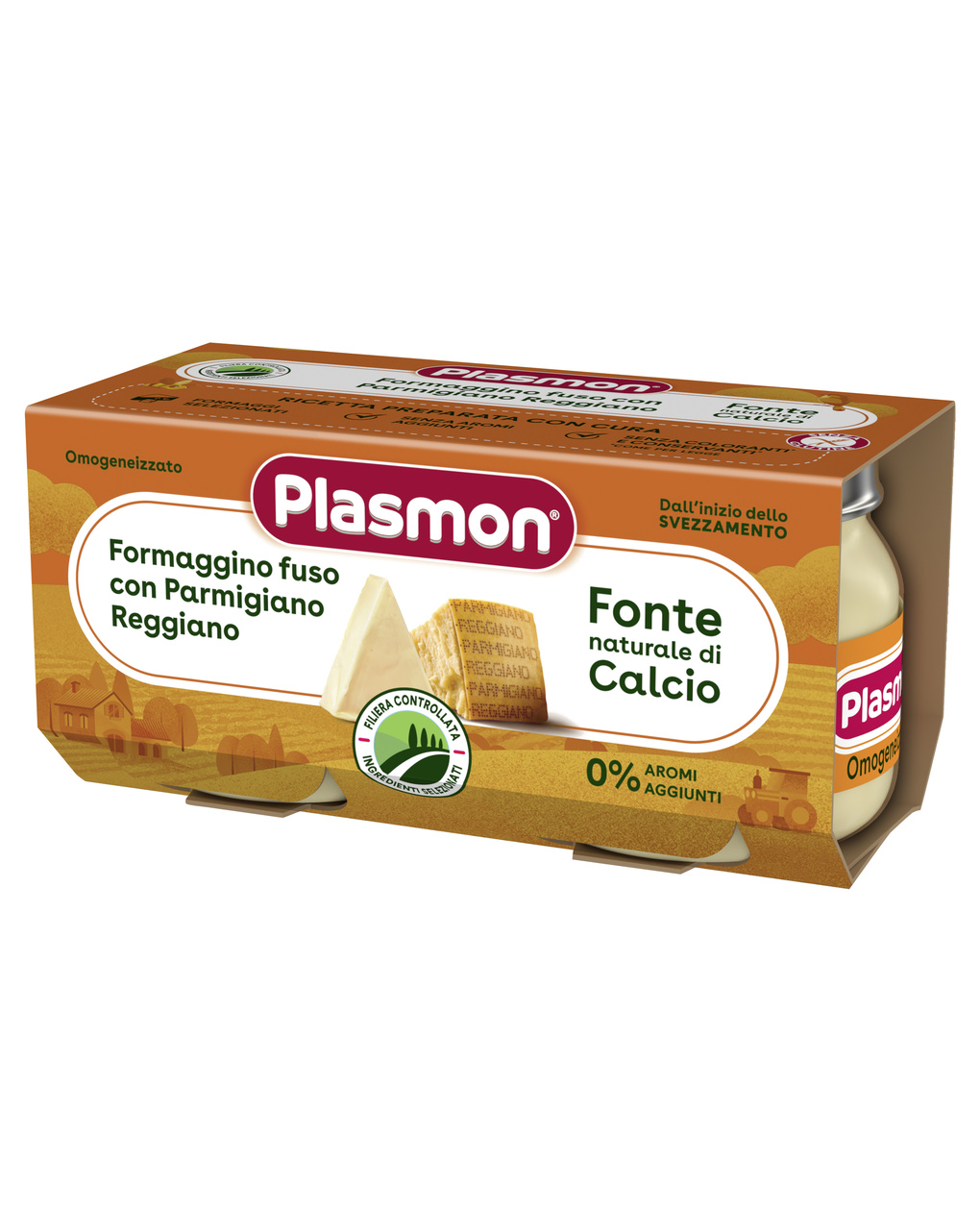 Plasmon – omogeneizzato formaggino fuso e parmigiano 2x80g