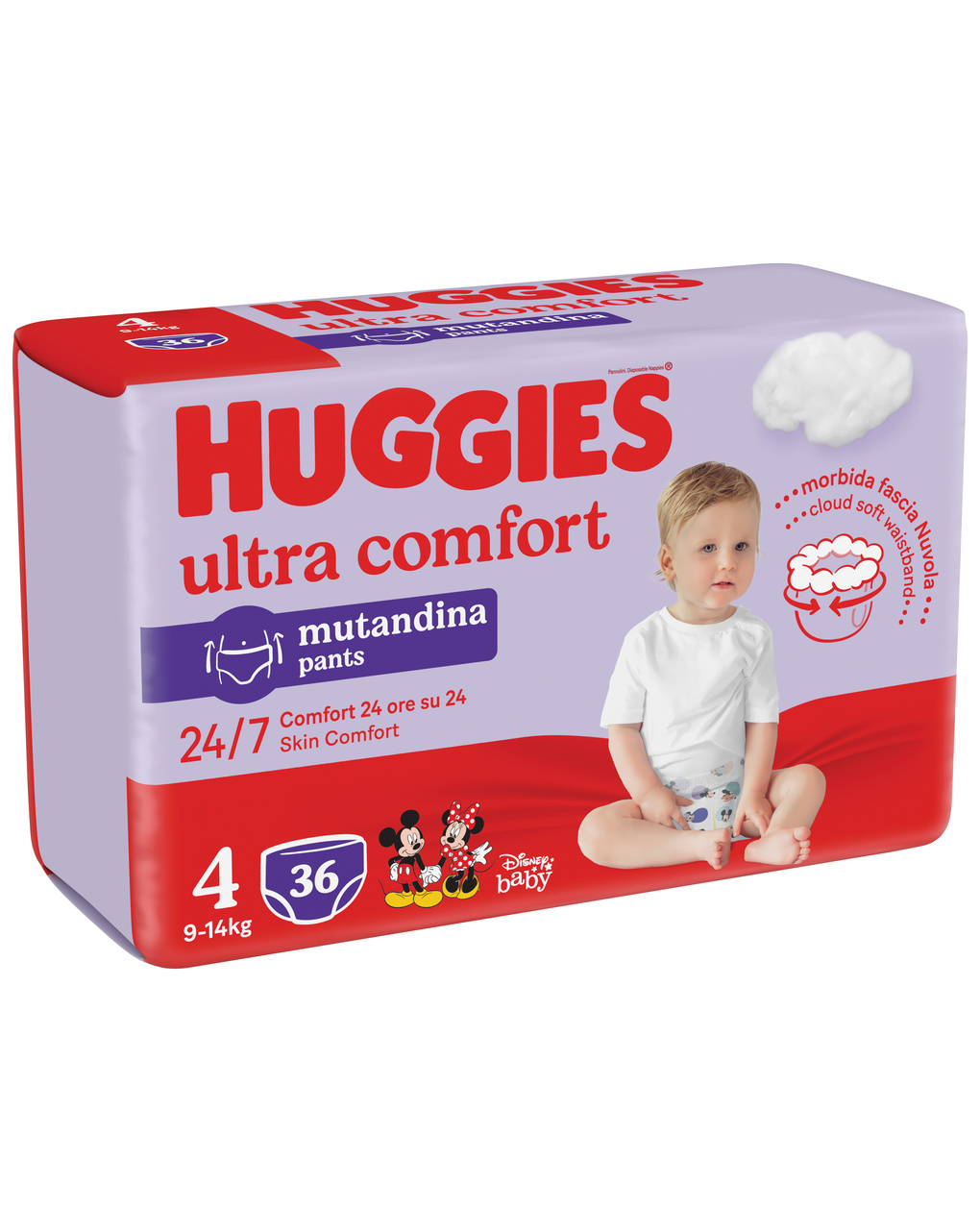 Pannolini ultra comfort mutandina tg.4 – 36 pezzi – huggies
