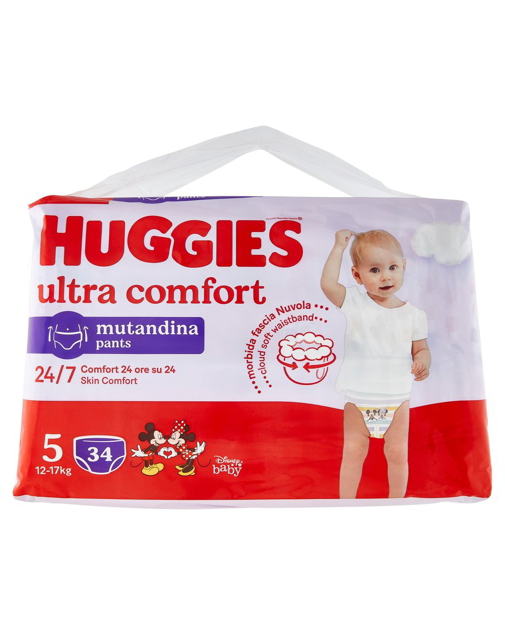 Pannolini ultra comfort mutandina tg.5 – 34 pezzi – huggies