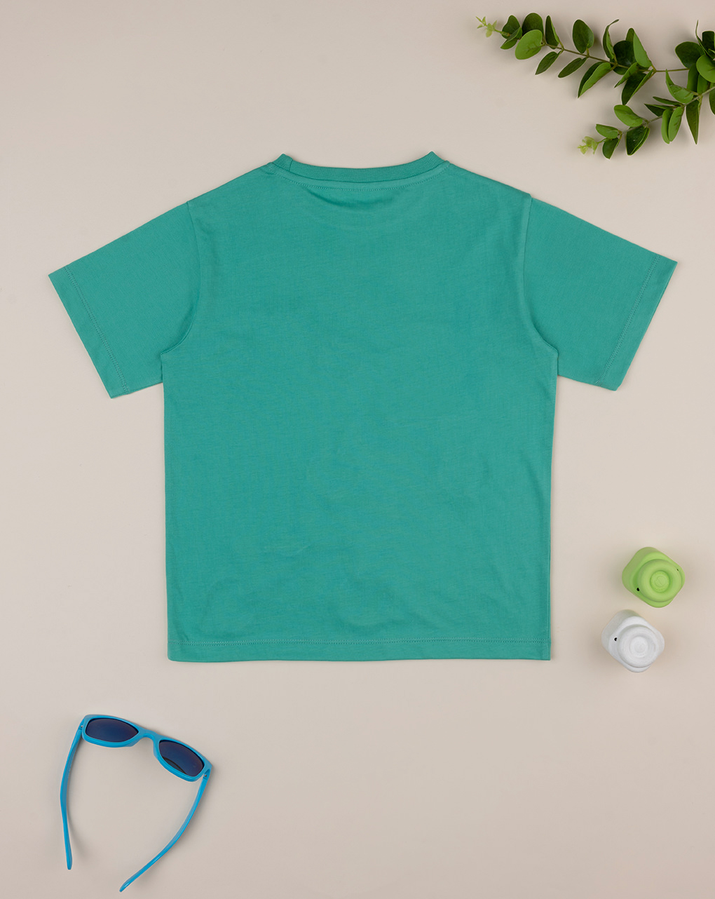 T-shirt verde maniche corte bambino "moto"