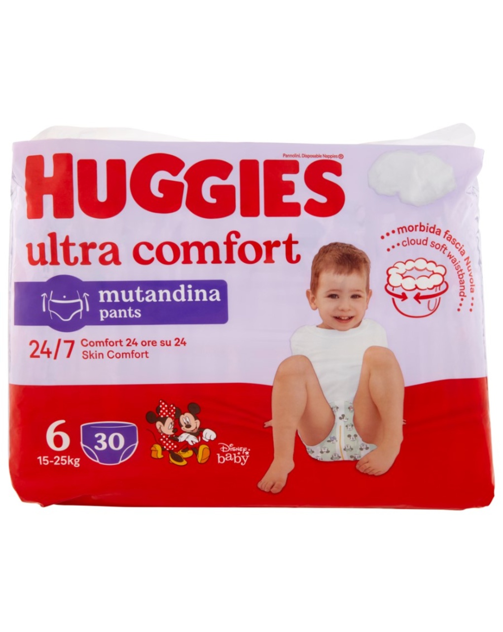 Pannolini ultra comfort mutandina tg.6 – 30 pezzi – huggies