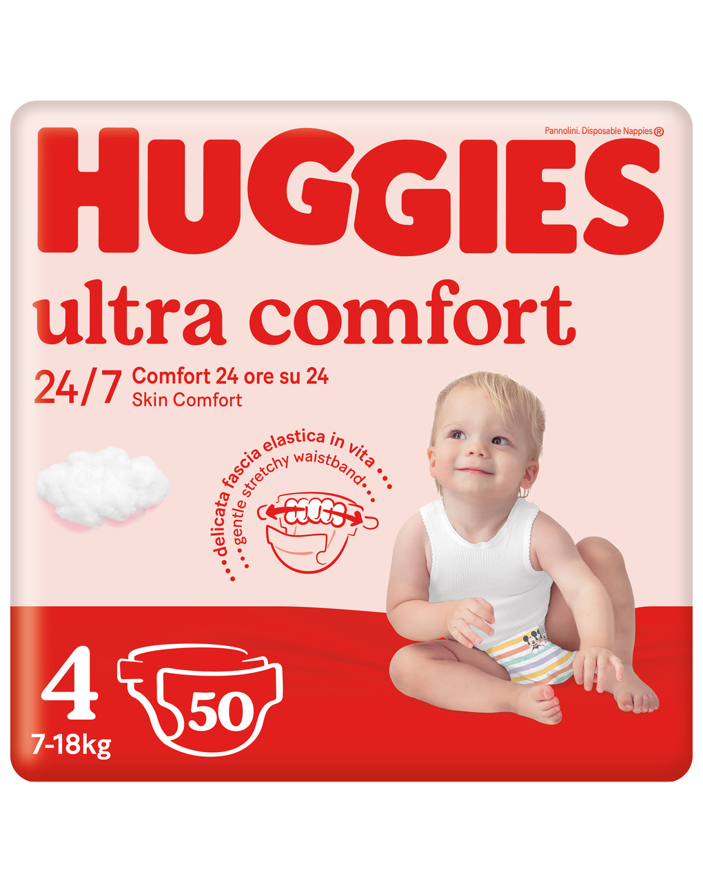 Pannolini ultra comfort tg.4 – 50 pezzi – huggies