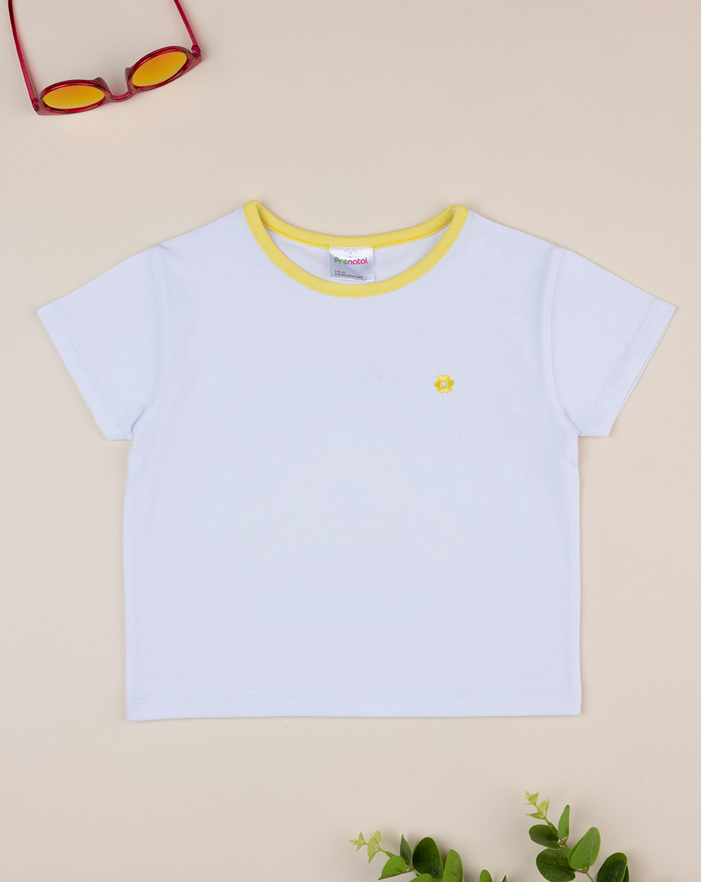 T-shirt maniche corte bambina giallo