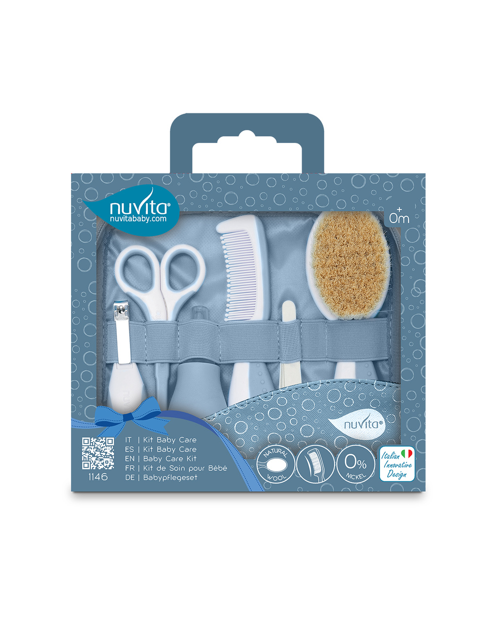 Beauty set per la cura del bambino - 1146 powder blu - nuvita