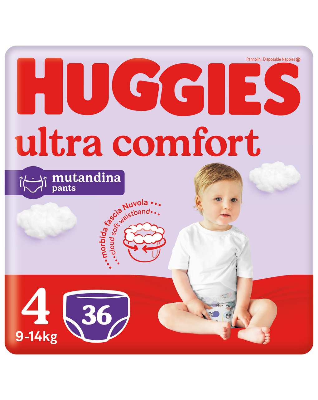Pannolini ultra comfort mutandina tg.4 – 36 pezzi – huggies
