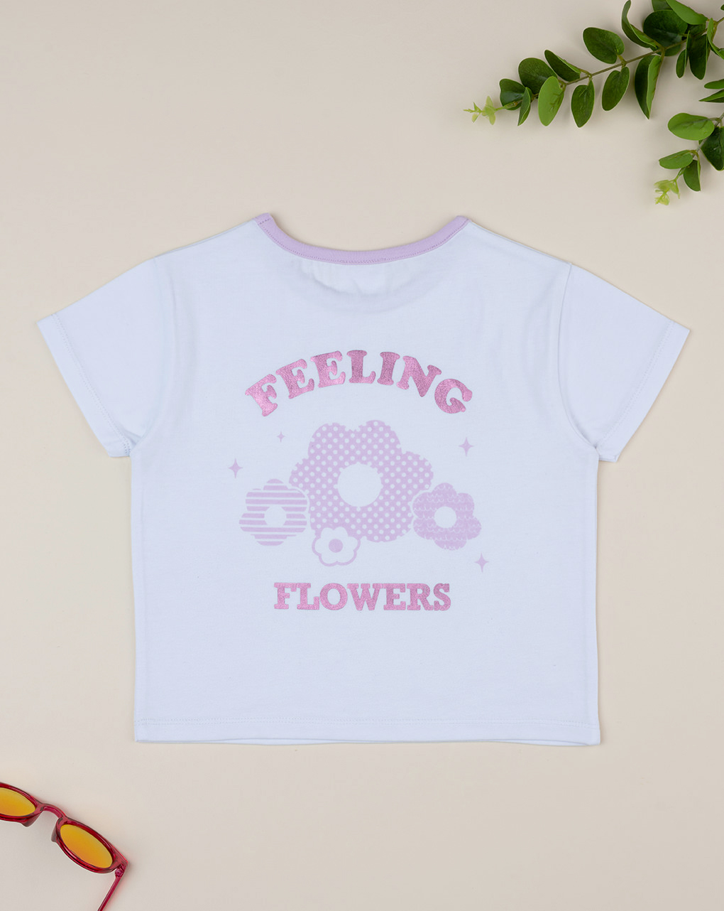 T-shirt maniche corte bambina viola