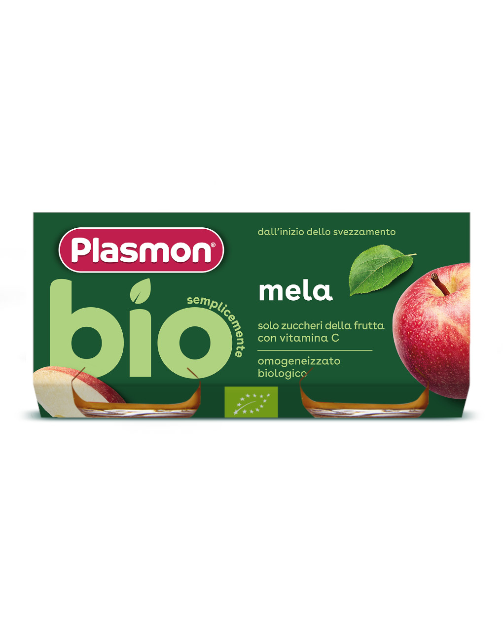 Omogeneizzato di mela bio - 2 x 80 gr - plasmon