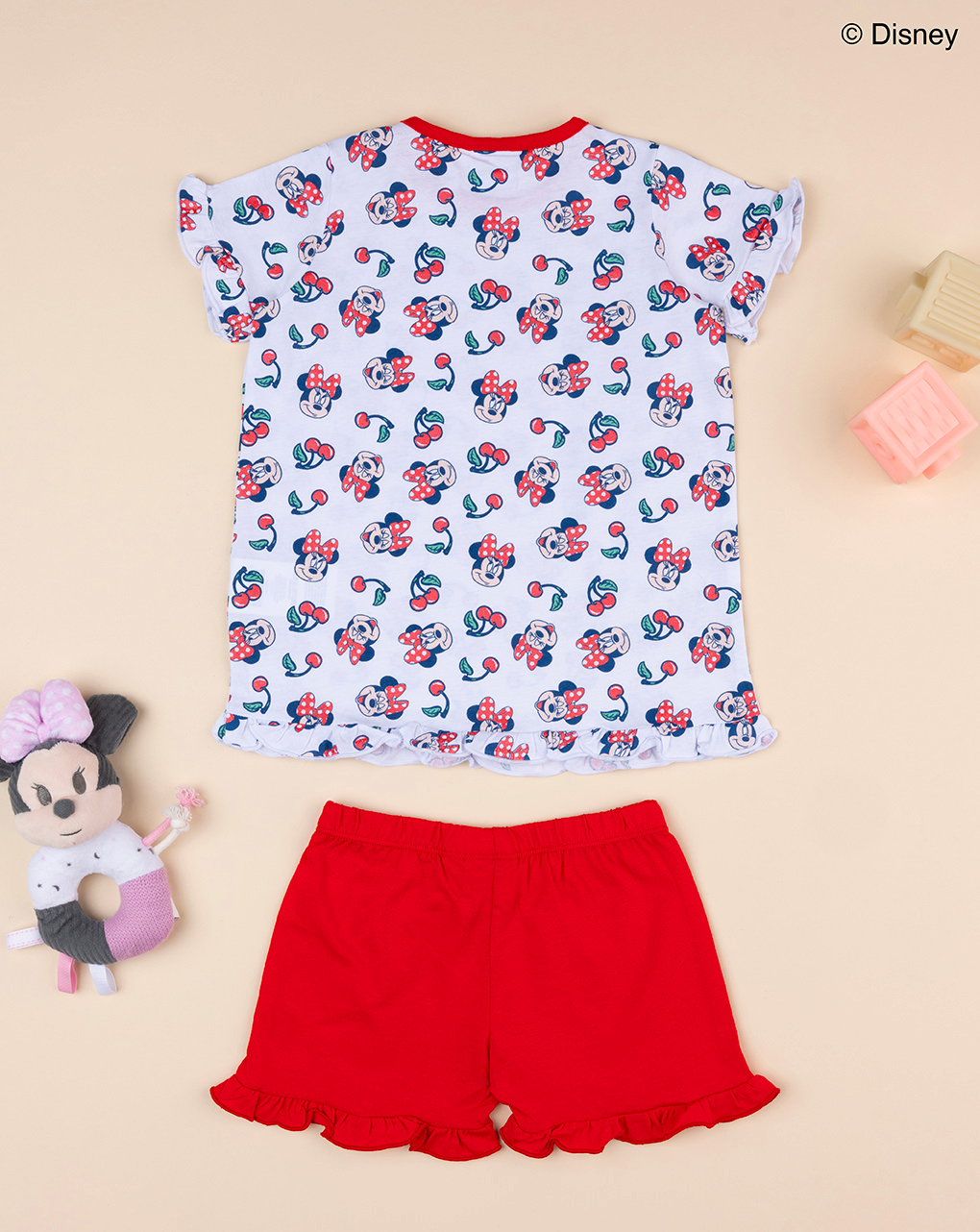 Pigiama corto due pezzi disney minnie