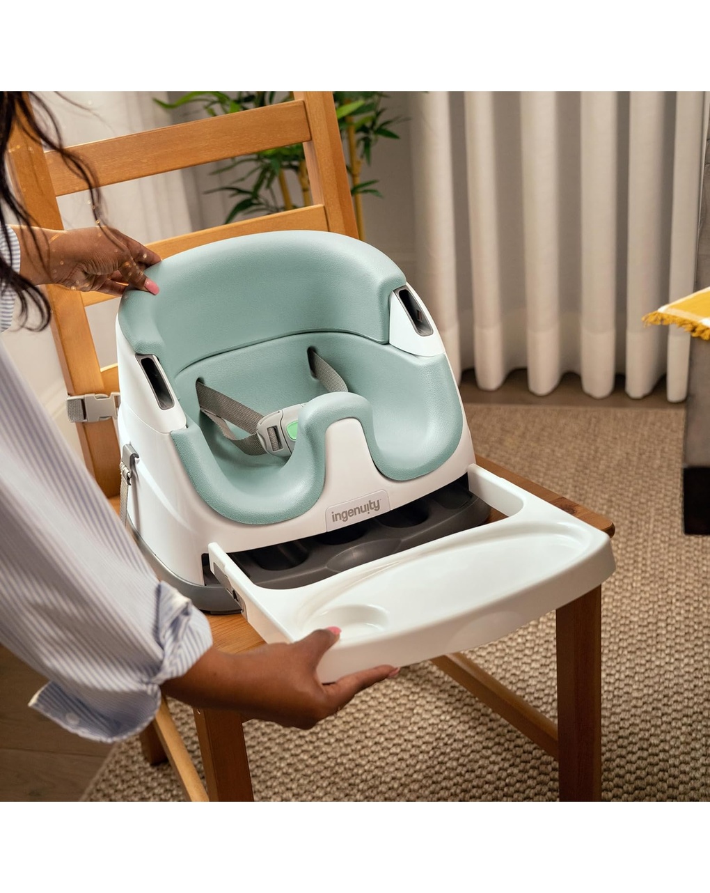 Baby base 2-in-1™ rialzo da sedia colore mist - ingenuity