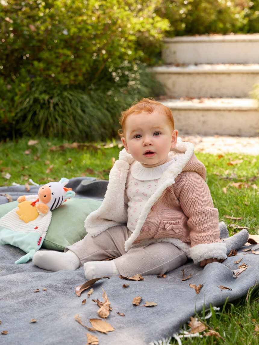 Cardigan rosa con cappuccio bimba - Prénatal