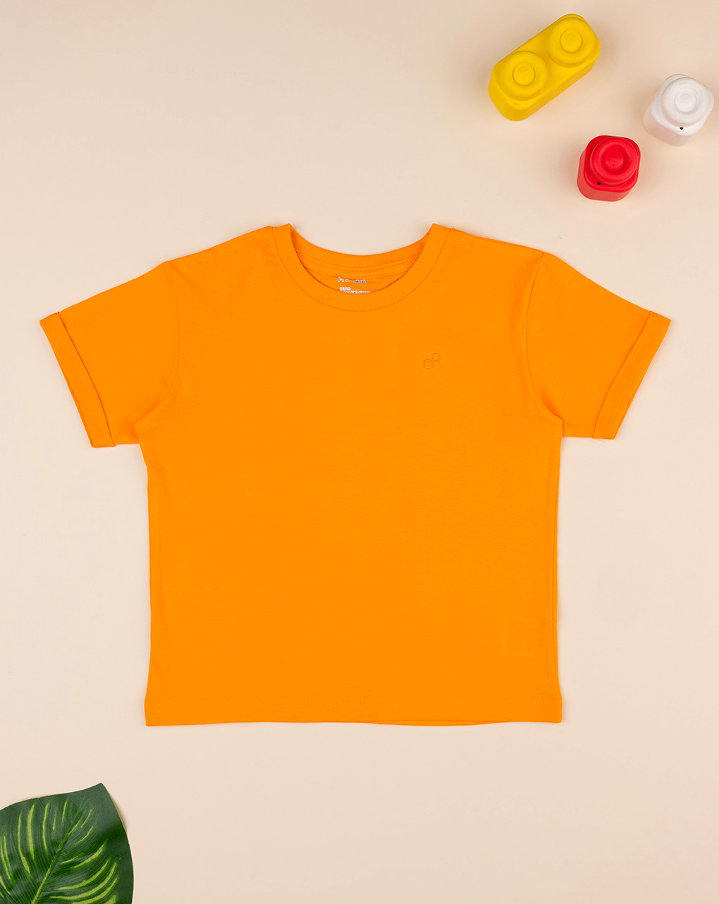 T-shirt arancione maniche corte bambino